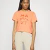 Mammut Massone Cropped Women Lettering - T-Shirt Print - Salmon