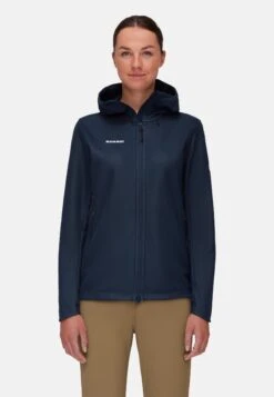 Mammut Ultimate Hooded Jacket Women - Softshelljas - Marine