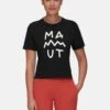 Mammut Massone Cropped Women Lettering - T-Shirt Print - Black