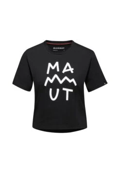 Mammut Massone Cropped Women Lettering - T-Shirt Print - Black -Mammut c41b0924679743248939814ea4cf0e7a